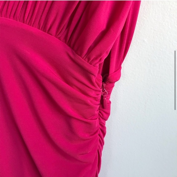 NWOT Ruched pink BCBG Maxazria dress - Picture 3 of 5